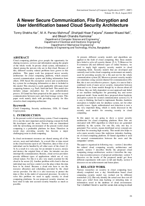 (PDF) A Newer Secure Communication, File Encryption and User ...