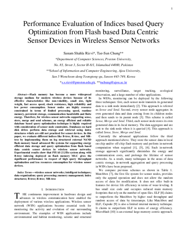 (PDF) Performance Evaluation of Indices based Query Optimization from ...