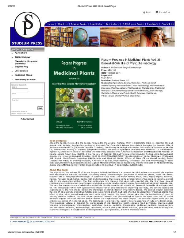 (PDF) Evaluation of the antimicrobial effect of Thymus capitatus