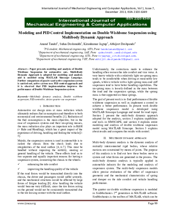 Multibody dynamic modelling racing car suspension biology essay 02 image