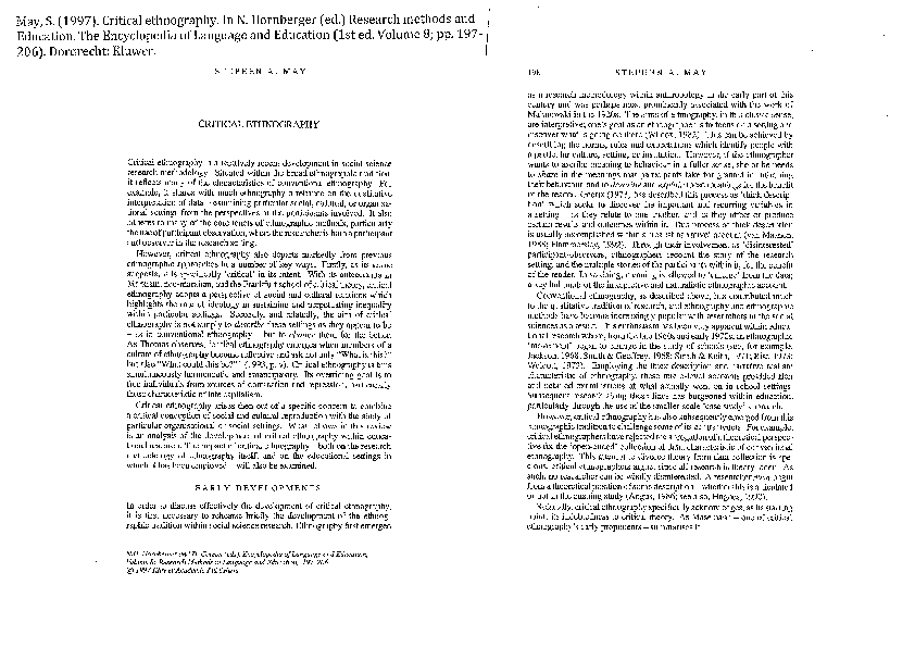 Critical ethnography madison picture