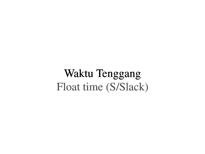 (PPT) Float time