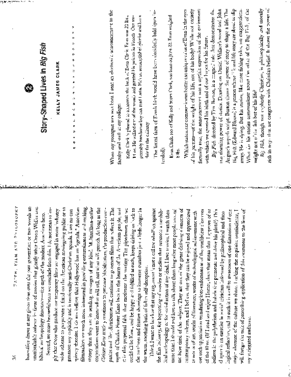 (PDF) Story Shaped Lives in Big Fish
