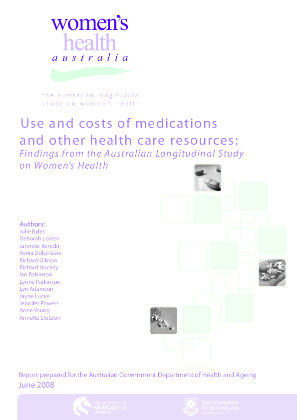 Use and costs of medications and other health care resources: Findings ...