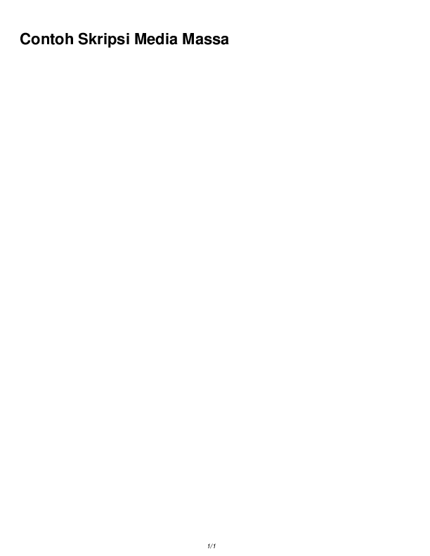 Pdf Contoh Skripsi Media Massa Riedwan Sotong Academia Edu