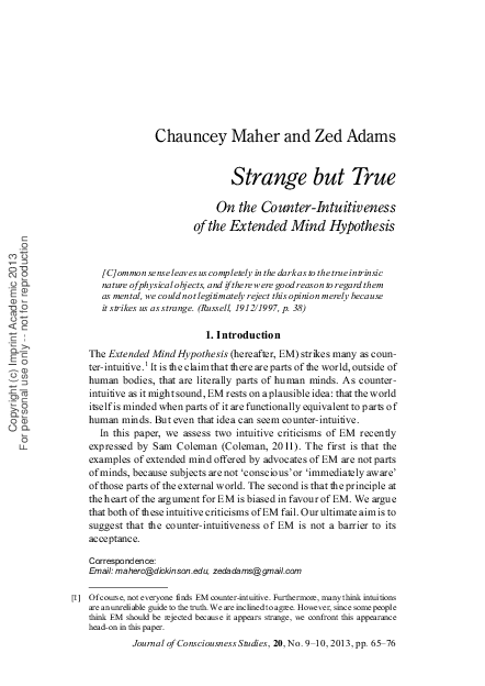 The extended mind thesis pdf image