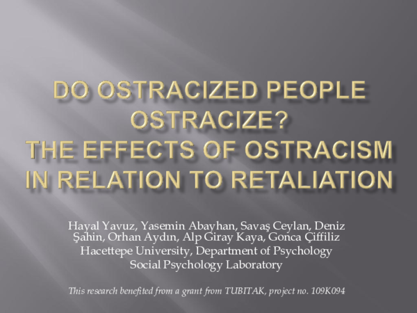  PPT Do Ostracized People Ostracize The Effects Of Ostracism In 