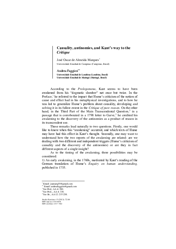 Hume cause and effect summary picture