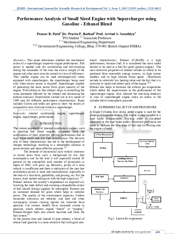 (PDF) Performance Analysis of Small Sized Engine with Supercharger ...