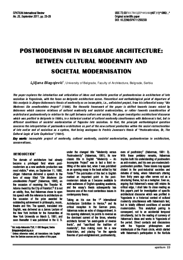 Postmodernism revise essay picture