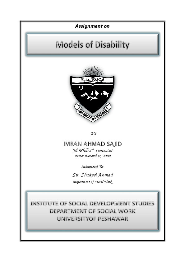  doc models of disability