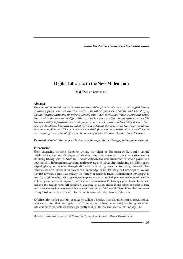 (PDF) Digital Libraries in the New Millennium nazmus sakib Academia.edu