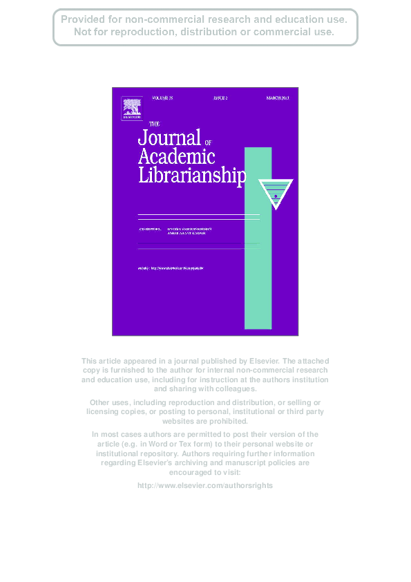 Author's personal copy Patterns of Undergraduates' Use of Scholarly Databases in a Large Research University
