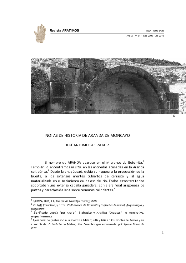 (PDF) Notas de historia de Aranda de Moncayo