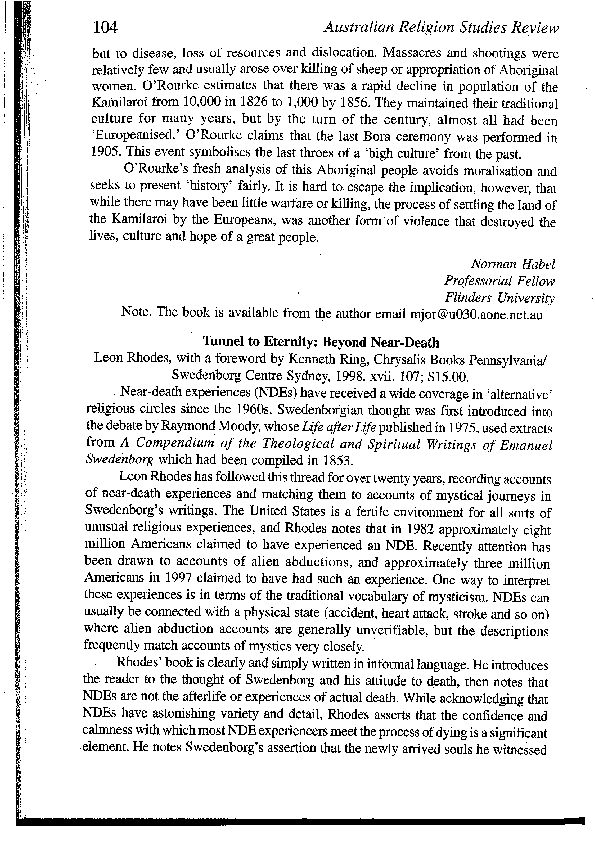 (PDF) Leon Rhodes, Tunnel to Eternity Beyond NearDeath Carole