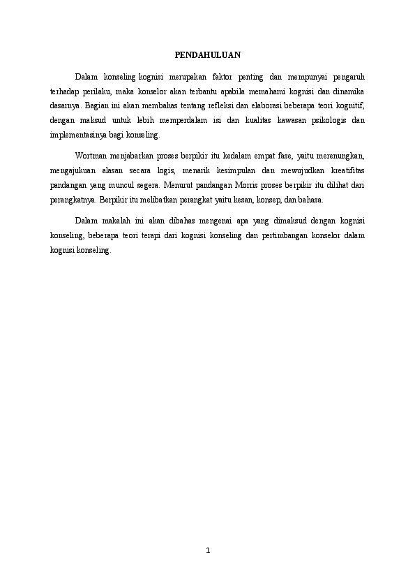 Doc Kognisi Dalam Konseling Mutiara Muslimah Academia Edu