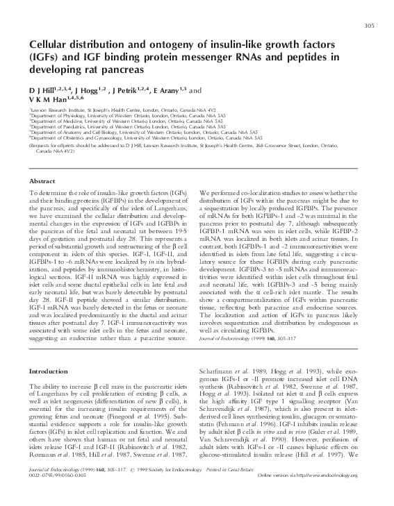 (PDF) Cellular distribution and ontogeny of insulin-like growth factors ...