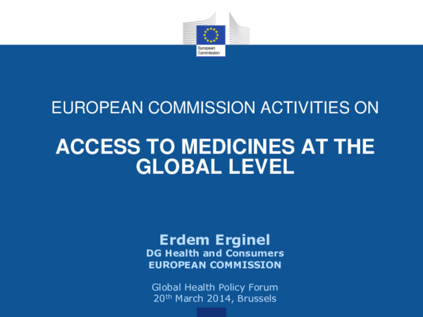 (PPT) European Commission Activities on Access to Medicines at the ...