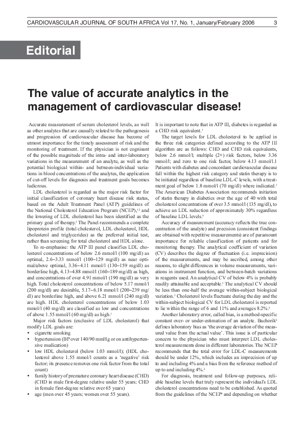 (PDF) The value of accurate analytics in the management of ...