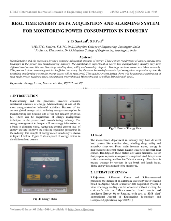 (PDF) REAL TIME ENERGY DATA ACQUISITION AND ALARMING SYSTEM FOR ...
