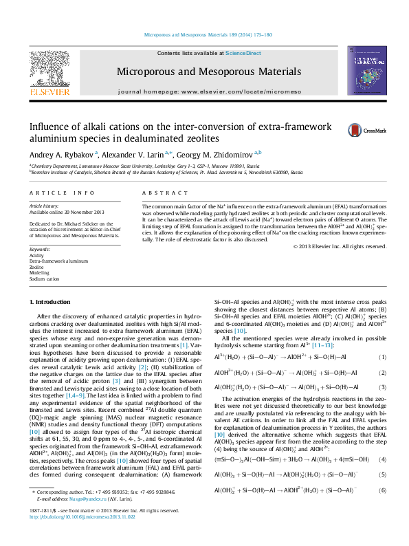 (PDF) Influence of alkali cations on the inter-conversion of extra ...