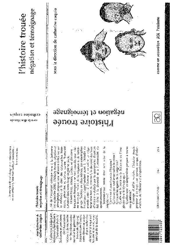 Refus de témoigner, ou chronique d'une métamorphose. Du témoin à l