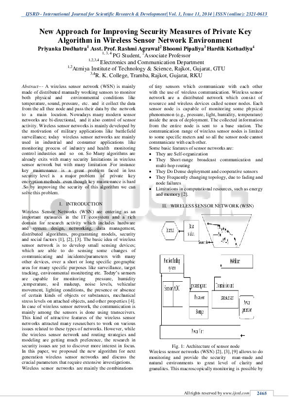 Pdf New Approach For Improving Security Measures Of Private Key