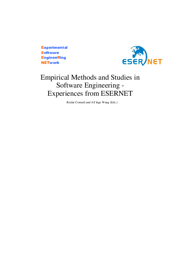 (PDF) Empirical Methods and Studies in Software Engineering ...