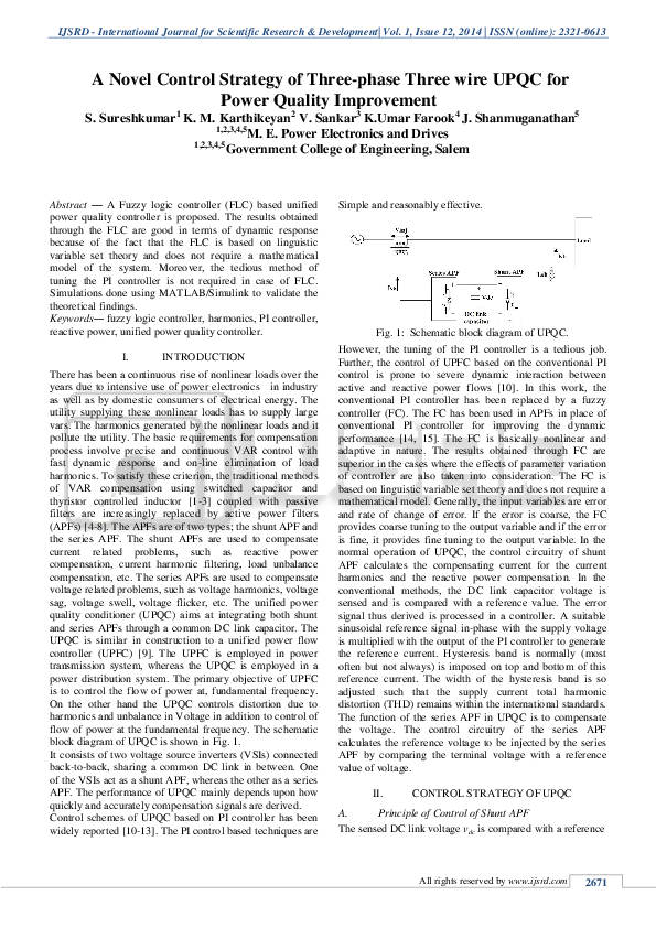 (PDF) A Novel Control Strategy of Three-phase Three wire UPQC for Power ...