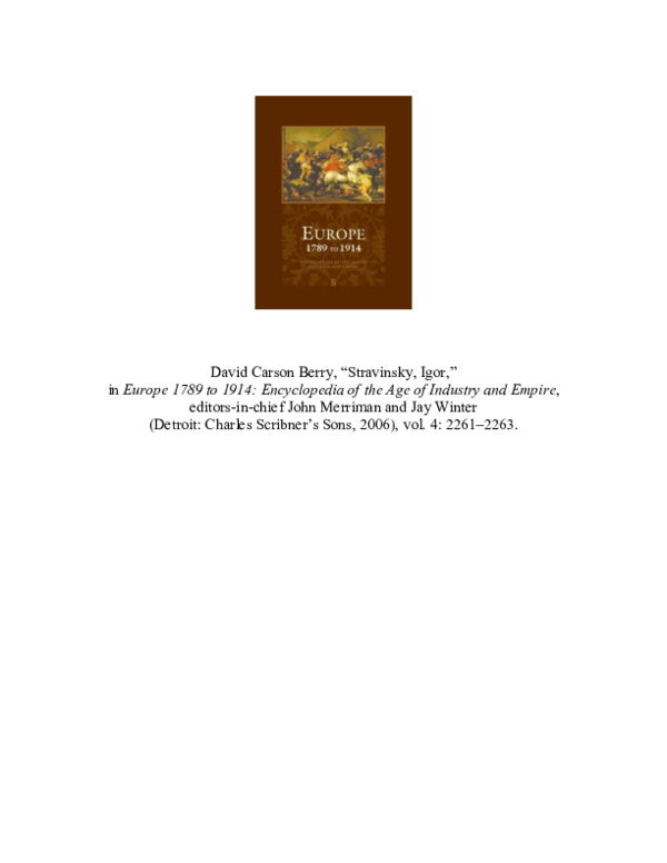 Europe 1789 to 1914 Volume 5: Encyclopedia of the Age of Industry and Empire