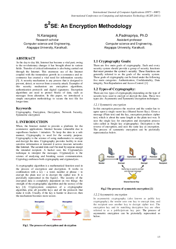 (PDF) S 2 SE: An Encryption Methodology