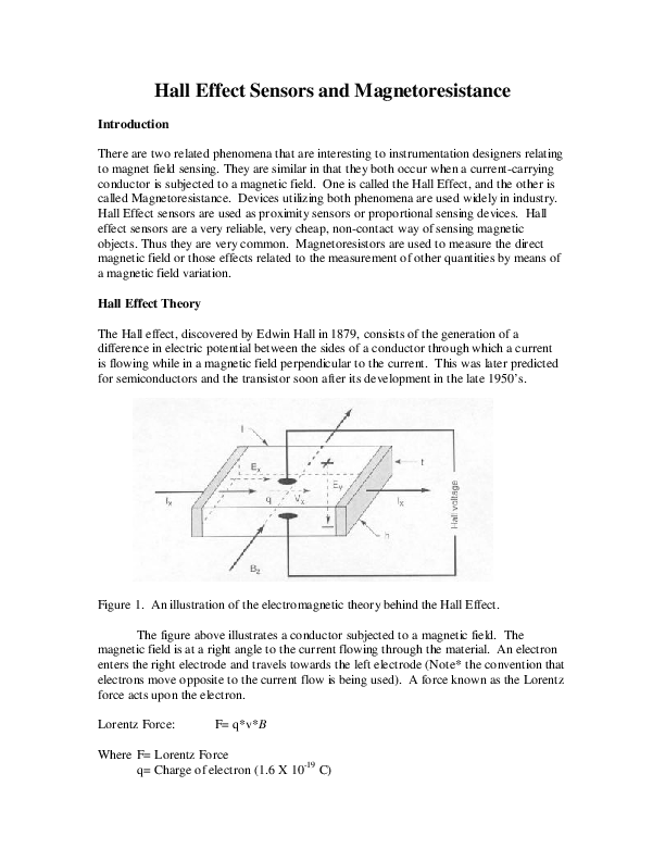 (PDF) Simple notes on Hall effect NISHAD TN Academia.edu