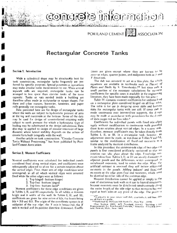 (PDF) Rectangular Concrete Tanks Busdrago Academia.edu