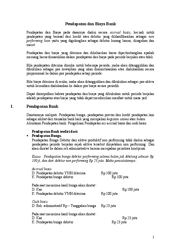 Doc Pendapatan Dan Biaya Bank Rindi Septian Academia Edu