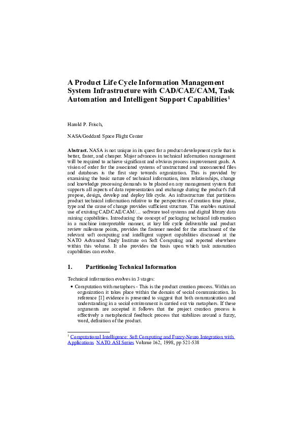 (DOC) A Product Life Cycle Information Management System Infrastructure ...