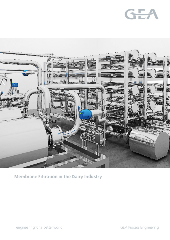 (PDF) GEA Process Engineering Membrane Filtration in the Dairy Industry
