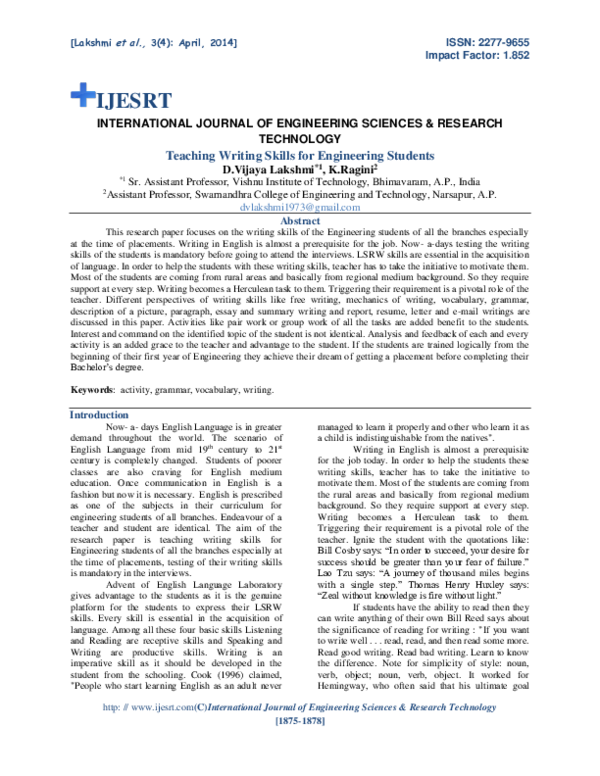 pdf-teaching-writing-skills-for-engineering-students-ijesrt
