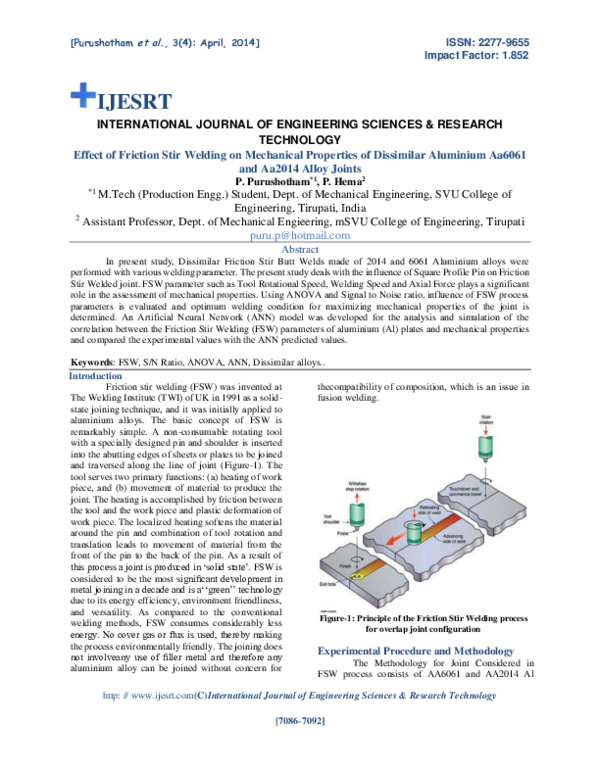 (PDF) Effect of Friction Stir Welding on Mechanical Properties of ...