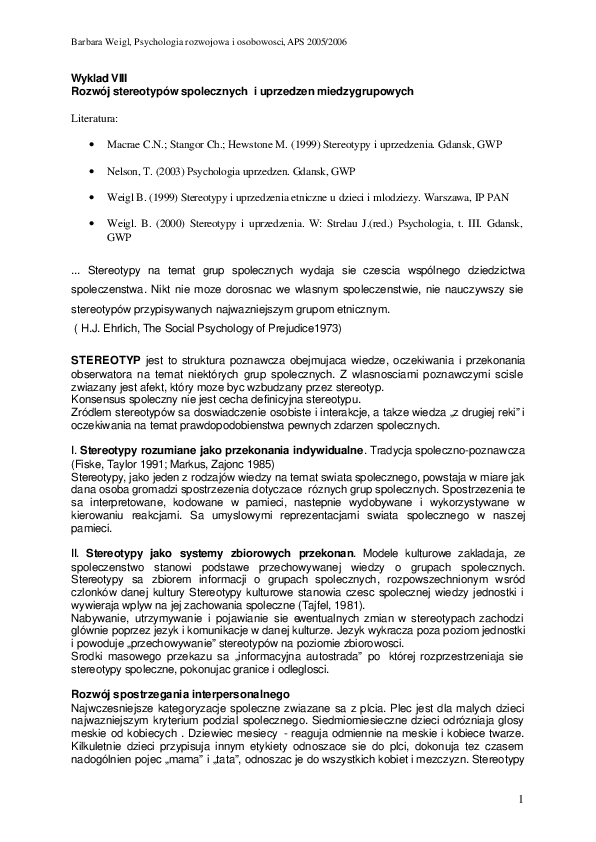 (PDF) Fakultet-stereotypy, uprzedzenia