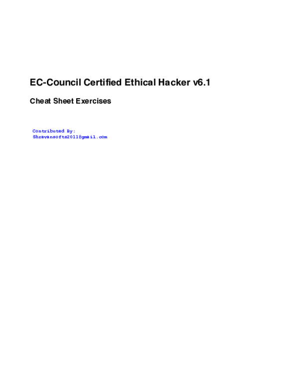 Pdf Ceh Cheet Sheet Field Marshal Omar Chan Academia Edu