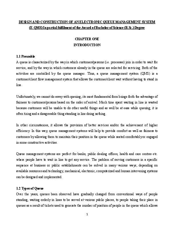 Types of queue management systems