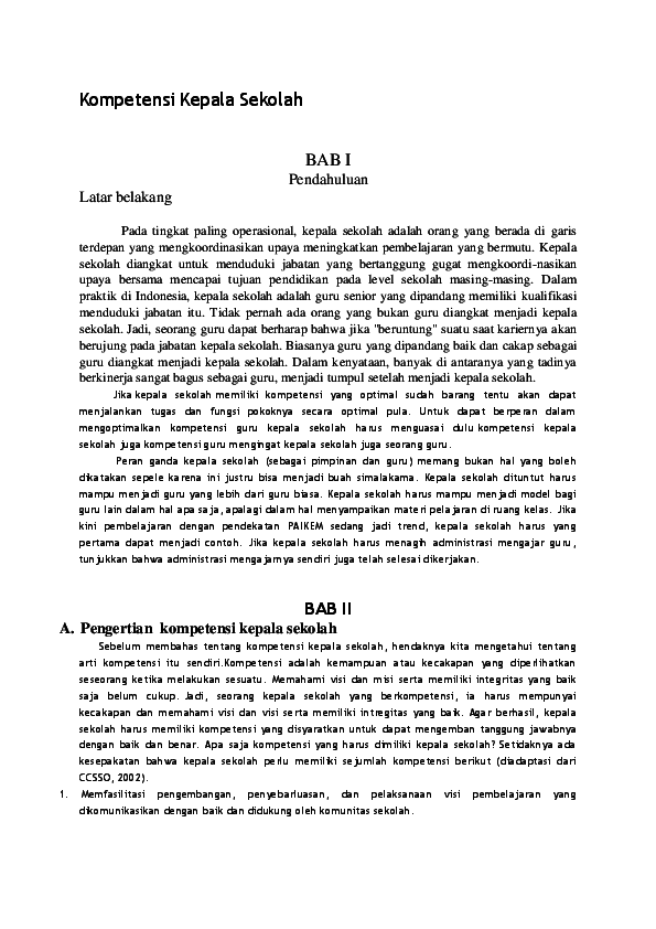 Doc Kompetensi Kepala Sekolah Ahmad Zawir Academia Edu