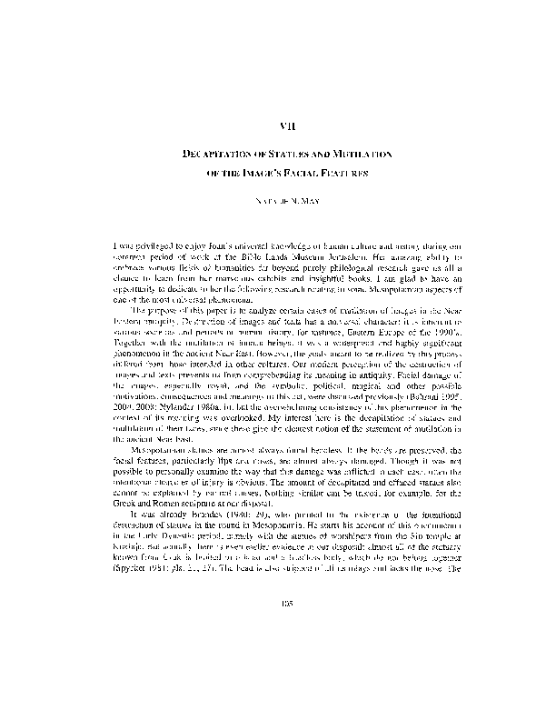 (PDF) Decapitation of Statues and Mutilation of the Image's Facial