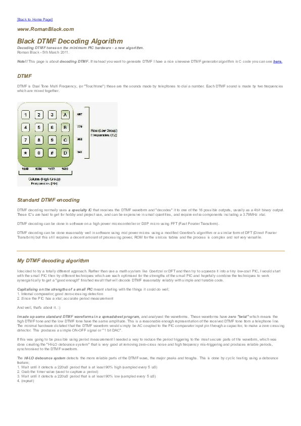 (PDF) Black DTMF decoding