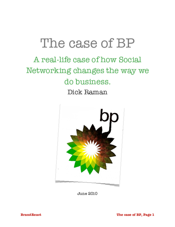 (PDF) The case of BP