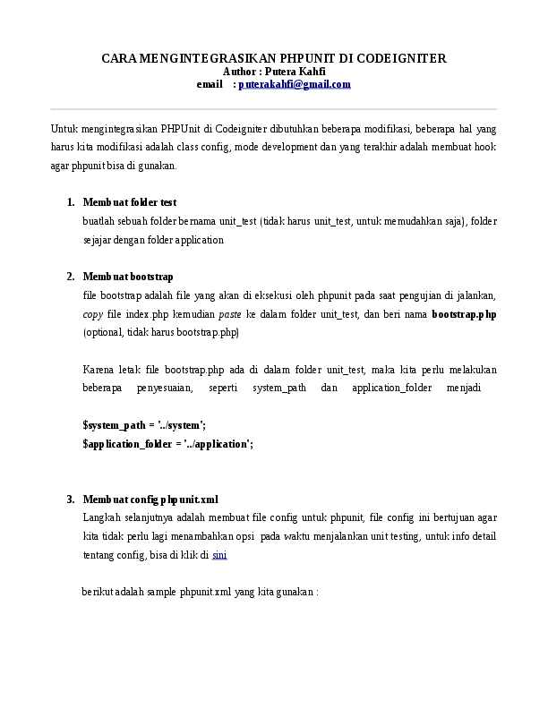 (PDF) cara mengintegrasikan phpunit di codeigniter
