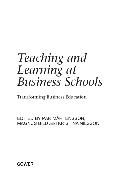 洋書 Teaching and Learning at BusinessSchools PDF) Teaching Learning at Business Schools Ch12