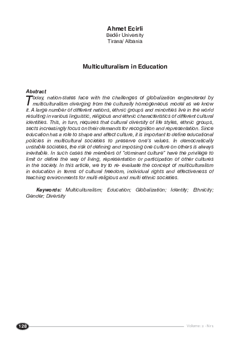 Multiculturalism intelligence overview