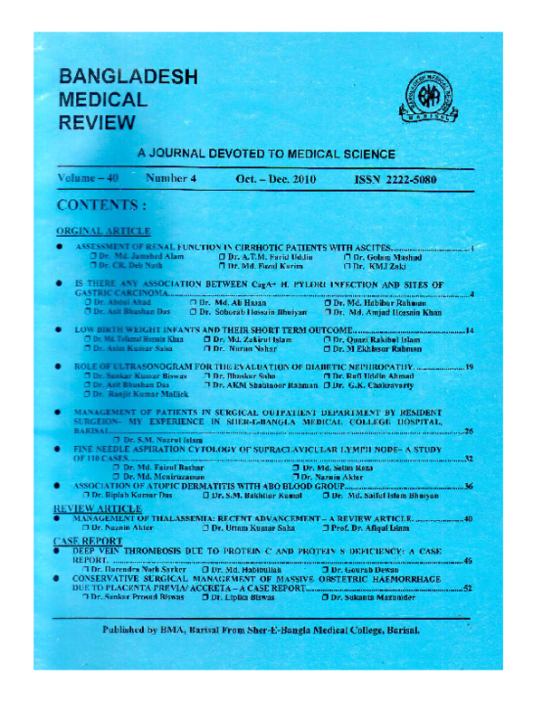 (PDF) Deep Vein Thrombosis Due To Protein C And Protein S Deficiency ...