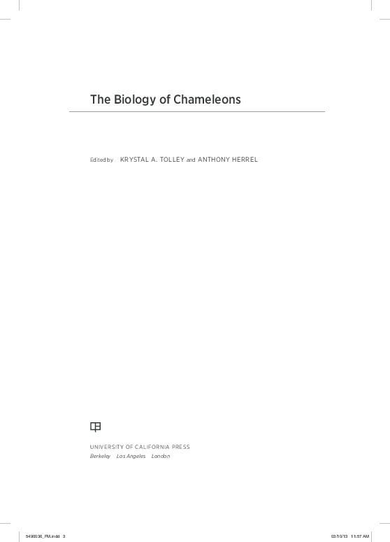 pdf chameleon anatomy christopher